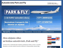 Tablet Screenshot of parkandfly.lv