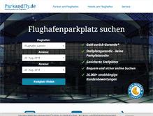 Tablet Screenshot of parkandfly.de